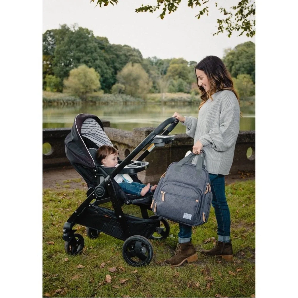 Gray Diaper Backpack